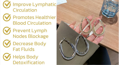 （🔥LAST DAY SALE-80% OFF) Lymphatic drainage hoop earrings